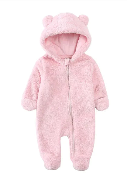 Varm flanellsparkdräkt för baby