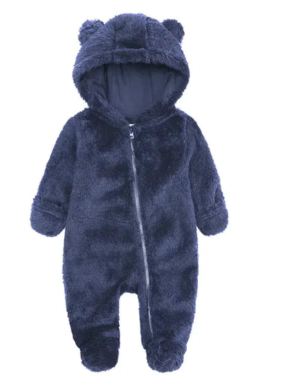 Varm flanellsparkdräkt för baby