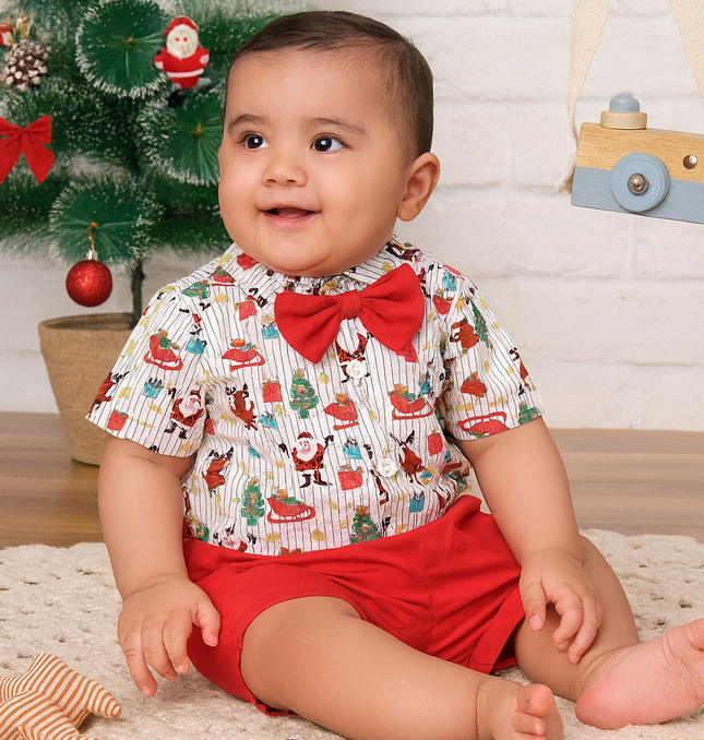 Julset pojke med fluga