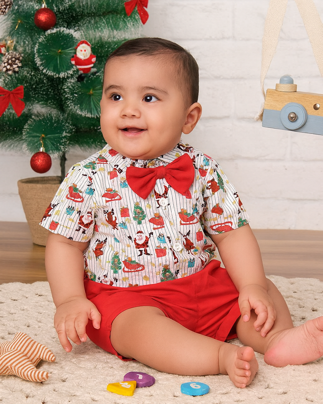 Julset pojke med fluga