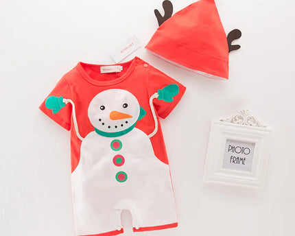 Babykläder för julen snögubbe
