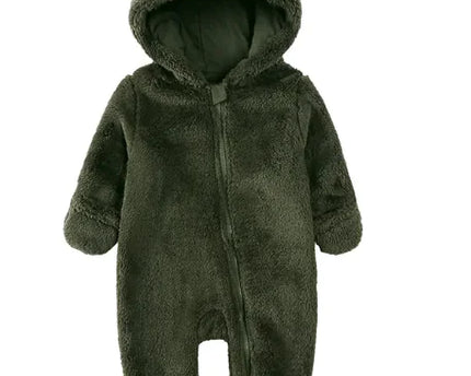 Varm flanellsparkdräkt för baby