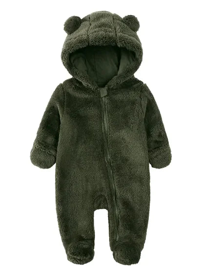Varm flanellsparkdräkt för baby