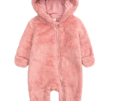 Varm flanellsparkdräkt för baby
