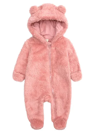 Varm flanellsparkdräkt för baby