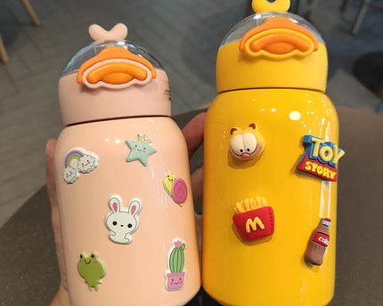 Children's Duckling Cup With Straw Insulation