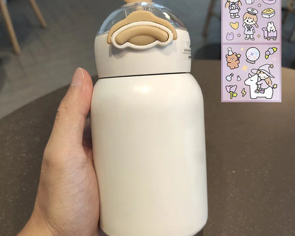 Children's Duckling Cup With Straw Insulation