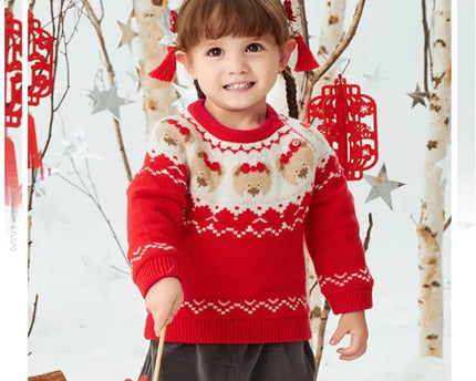 Tröja med tecknad björn för flickor