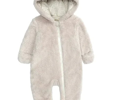 Varm flanellsparkdräkt för baby