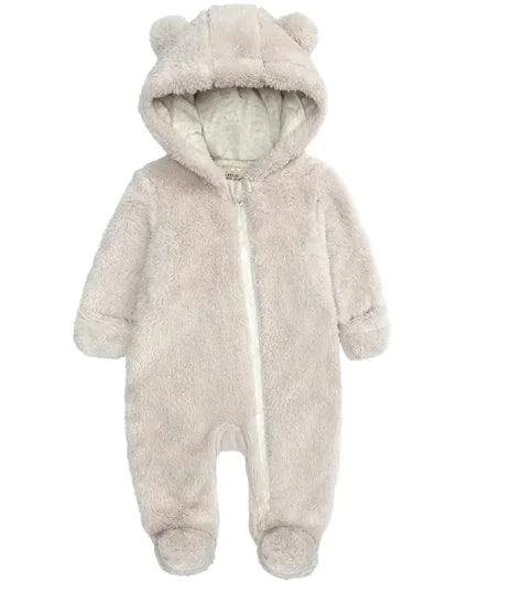 Varm flanellsparkdräkt för baby