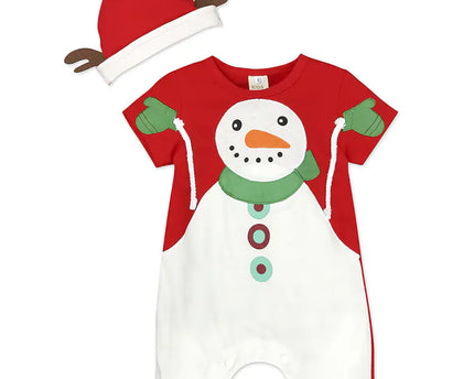 Babykläder för julen snögubbe